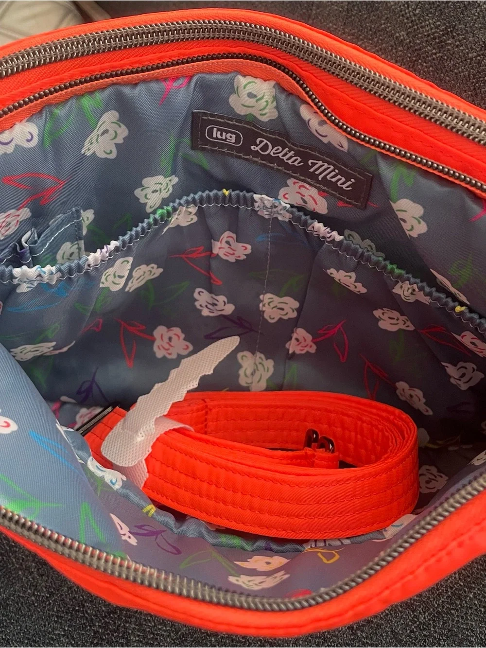 NWT- Delta Mini Quilted Crossbody Bag in Neon Orange